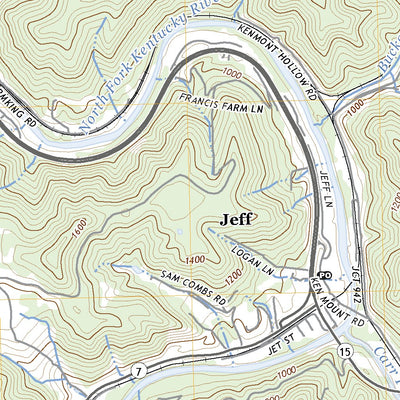 United States Geological Survey Hazard South, KY (2022, 24000-Scale) digital map