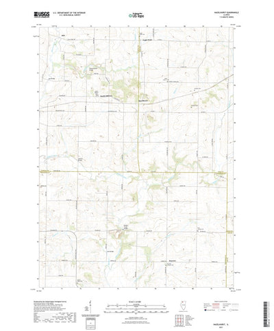 United States Geological Survey Hazelhurst, IL (2021, 24000-Scale) digital map