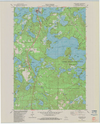 United States Geological Survey Hazelhurst, WI (1982, 24000-Scale) digital map
