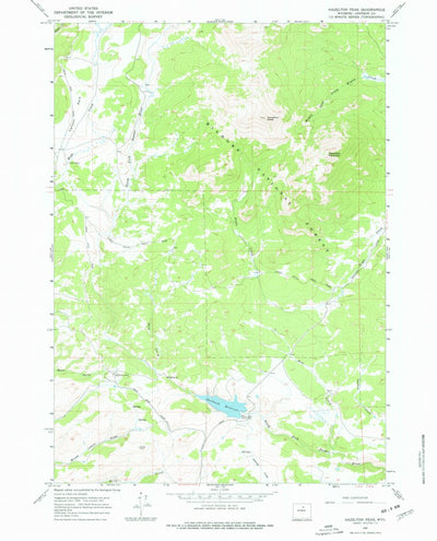 United States Geological Survey Hazelton Peak, WY (1967, 24000-Scale) digital map