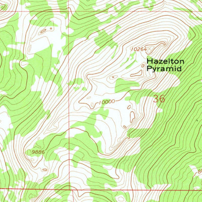 United States Geological Survey Hazelton Peak, WY (1967, 24000-Scale) digital map