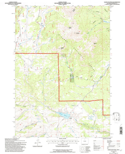 United States Geological Survey Hazelton Peak, WY (1993, 24000-Scale) digital map