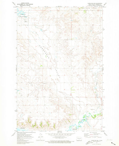 United States Geological Survey Hazelton SW, ND (1971, 24000-Scale) digital map