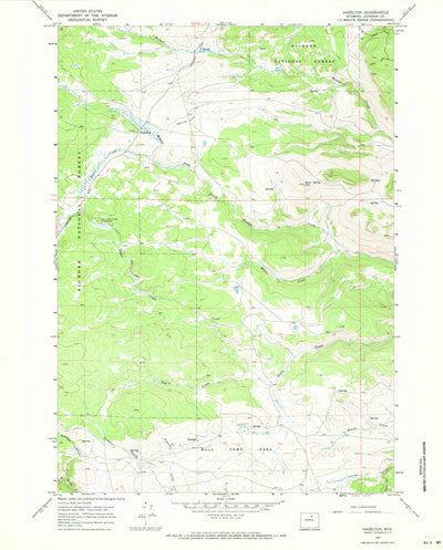 United States Geological Survey Hazelton, WY (1967, 24000-Scale) digital map