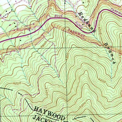 United States Geological Survey Hazelwood, NC (1941, 24000-Scale) digital map