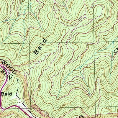 United States Geological Survey Hazelwood, NC (1941, 24000-Scale) digital map