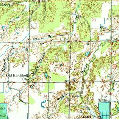 United States Geological Survey Hazen, AR (1967, 62500-Scale) digital map