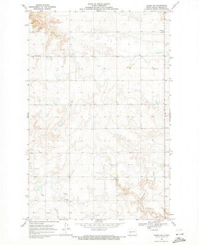 United States Geological Survey Hazen NE, ND (1969, 24000-Scale) digital map