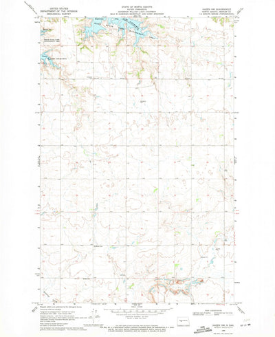 United States Geological Survey Hazen NW, ND (1969, 24000-Scale) digital map