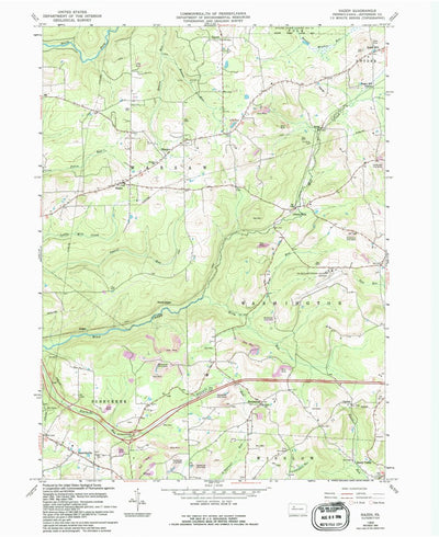 United States Geological Survey Hazen, PA (1966, 24000-Scale) digital map