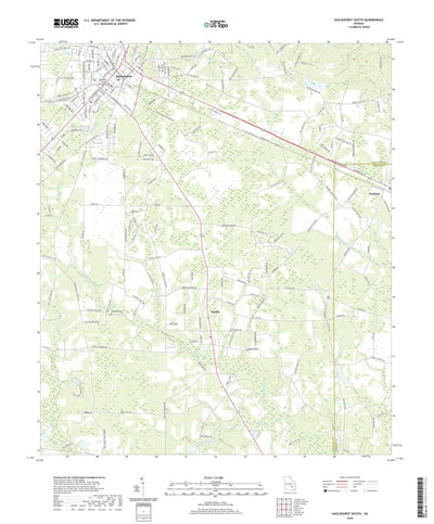 United States Geological Survey Hazlehurst South, GA (2020, 24000-Scale) digital map