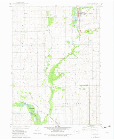 United States Geological Survey Hazleton, IA (1981, 24000-Scale) digital map