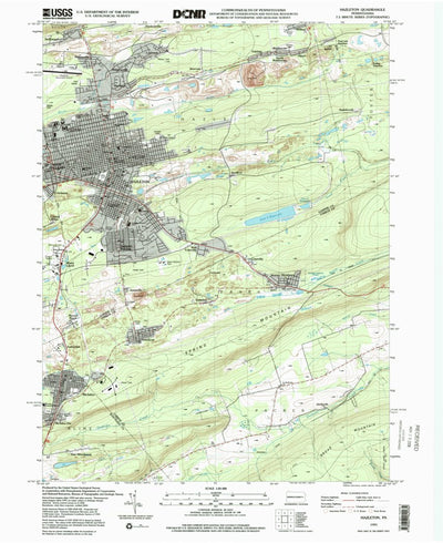 United States Geological Survey Hazleton, PA (1997, 24000-Scale) digital map