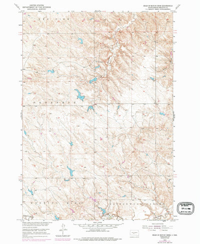 United States Geological Survey Head Of Butch Creek, SD (1951, 24000-Scale) digital map