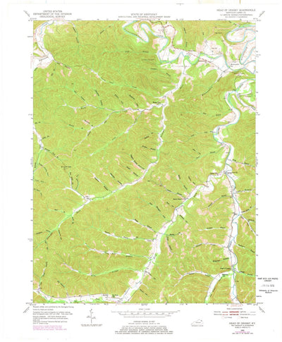 United States Geological Survey Head Of Grassy, KY (1950, 24000-Scale) digital map