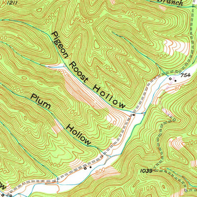 United States Geological Survey Head Of Grassy, KY (1950, 24000-Scale) digital map