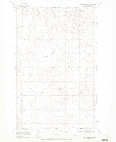 United States Geological Survey Headlight Butte, MT (1968, 24000-Scale) digital map