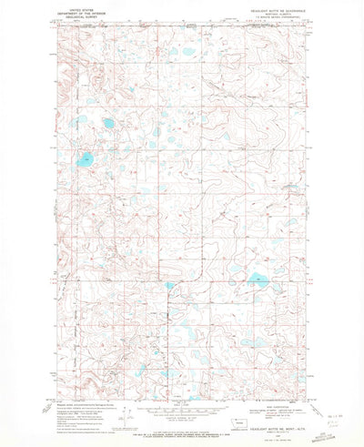 United States Geological Survey Headlight Butte NE, MT (1968, 24000-Scale) digital map