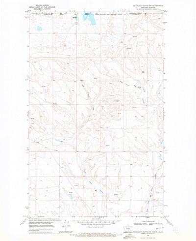 United States Geological Survey Headlight Butte NW, MT (1968, 24000-Scale) digital map