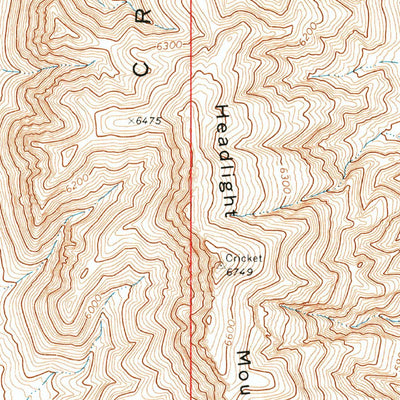 United States Geological Survey Headlight Mountain, UT (1972, 24000-Scale) digital map