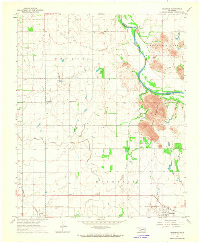 United States Geological Survey Headrick, OK (1964, 24000-Scale) digital map