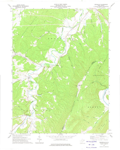 United States Geological Survey Headsville, WV (1973, 24000-Scale) digital map