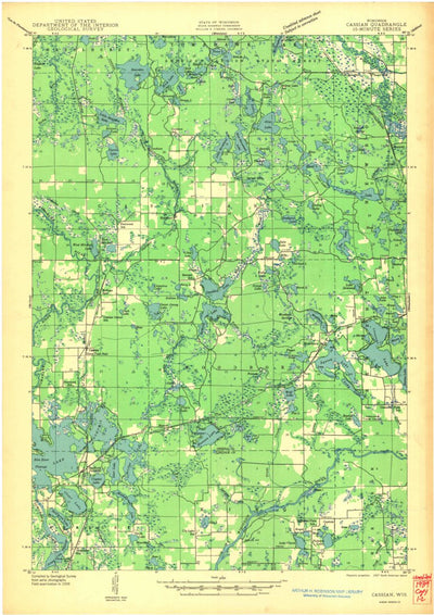 United States Geological Survey Heafford Junct, WI (1942, 48000-Scale) digital map