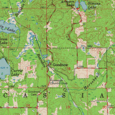 United States Geological Survey Heafford Junct, WI (1966, 62500-Scale) digital map
