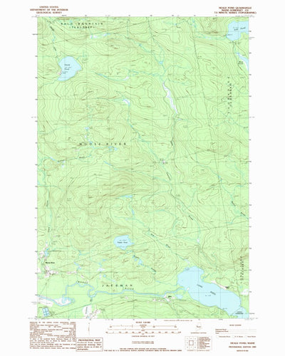 United States Geological Survey Heald Pond, ME (1989, 24000-Scale) digital map