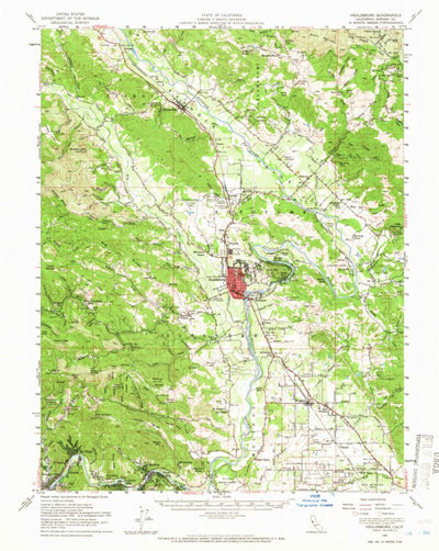 United States Geological Survey Healdsburg, CA (1955, 62500-Scale) digital map