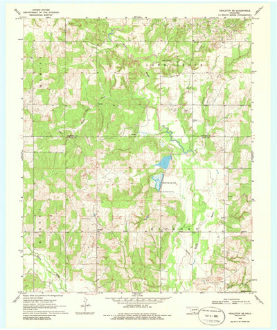 United States Geological Survey Healdton SE, OK (1969, 24000-Scale) digital map