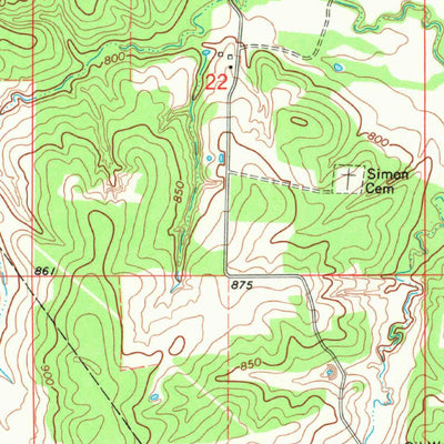 United States Geological Survey Healdton SW, OK (1969, 24000-Scale) digital map