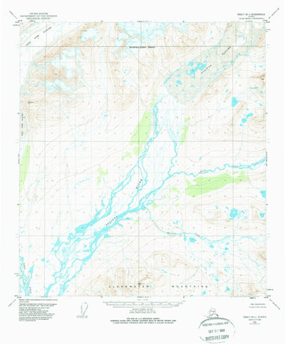 United States Geological Survey Healy B-1, AK (1950, 63360-Scale) digital map