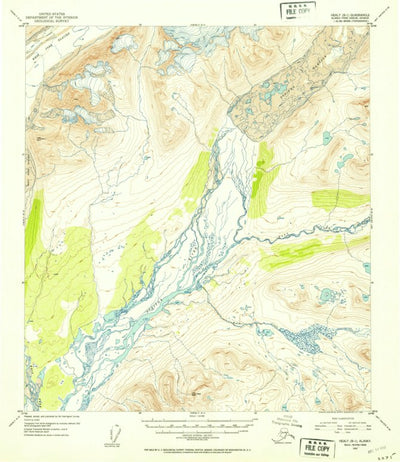 United States Geological Survey Healy B-1, AK (1952, 63360-Scale) digital map