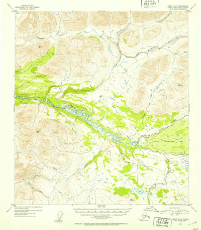 United States Geological Survey Healy B-3, AK (1952, 63360-Scale) digital map