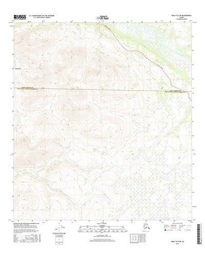 United States Geological Survey Healy B-3 SW, AK (2016, 25000-Scale) digital map