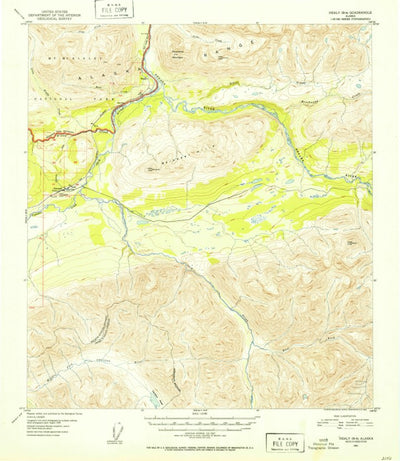 United States Geological Survey Healy B-4, AK (1951, 63360-Scale) digital map