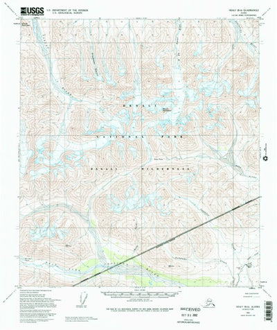 United States Geological Survey Healy B-6, AK (1954, 63360-Scale) digital map