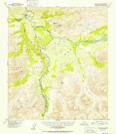United States Geological Survey Healy C-4, AK (1952, 63360-Scale) digital map