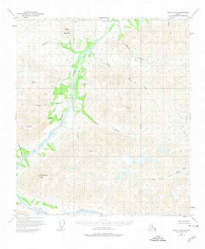 United States Geological Survey Healy D-2, AK (1951, 63360-Scale) digital map