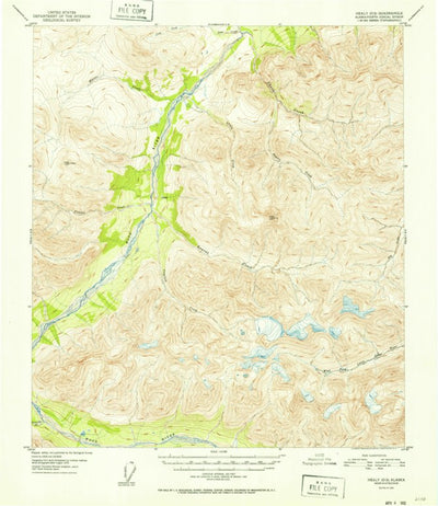 United States Geological Survey Healy D-2, AK (1952, 63360-Scale) digital map