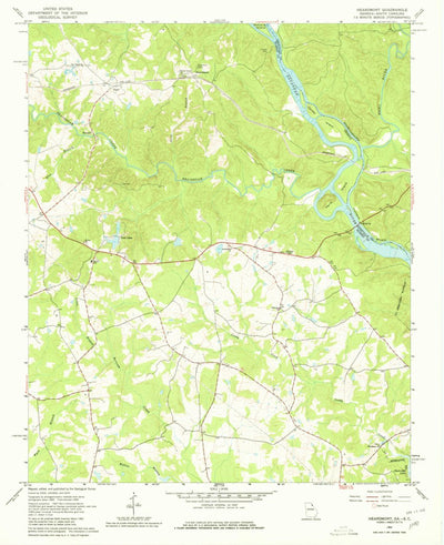 United States Geological Survey Heardmont, GA-SC (1964, 24000-Scale) digital map