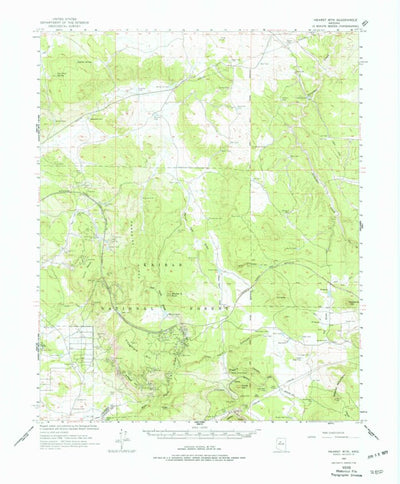 United States Geological Survey Hearst Mountain, AZ (1962, 62500-Scale) digital map