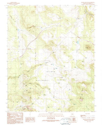 United States Geological Survey Hearst Mountain, AZ (1989, 24000-Scale) digital map