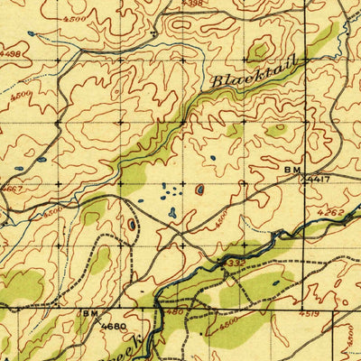 United States Geological Survey Heart Butte, MT (1918, 125000-Scale) digital map
