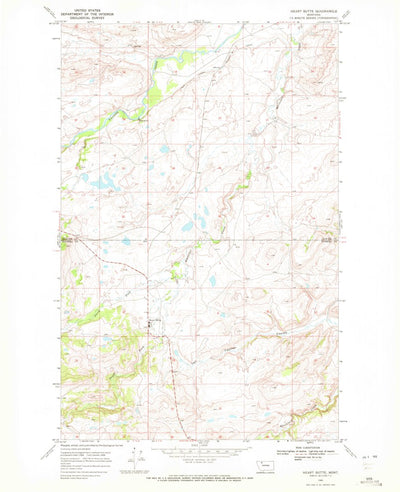 United States Geological Survey Heart Butte, MT (1968, 24000-Scale) digital map