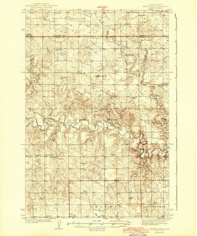 United States Geological Survey Heart Butte, ND (1944, 62500-Scale) digital map