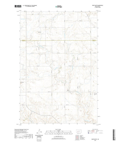 United States Geological Survey Heart Butte, ND (2020, 24000-Scale) digital map