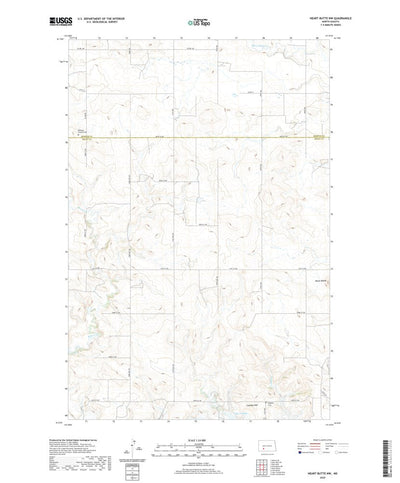 United States Geological Survey Heart Butte NW, ND (2020, 24000-Scale) digital map