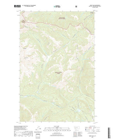 United States Geological Survey Heart Lake, MT (2020, 24000-Scale) digital map